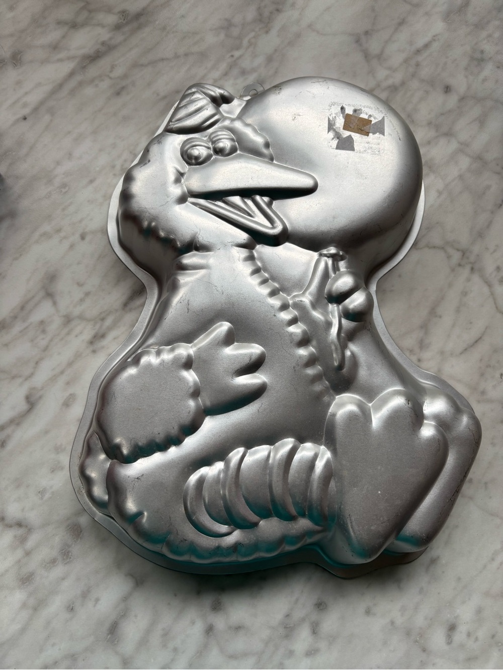 Vintage 1983 Wilton Sesame Street Big Bird Cake Pan - Muppets Silver Aluminum